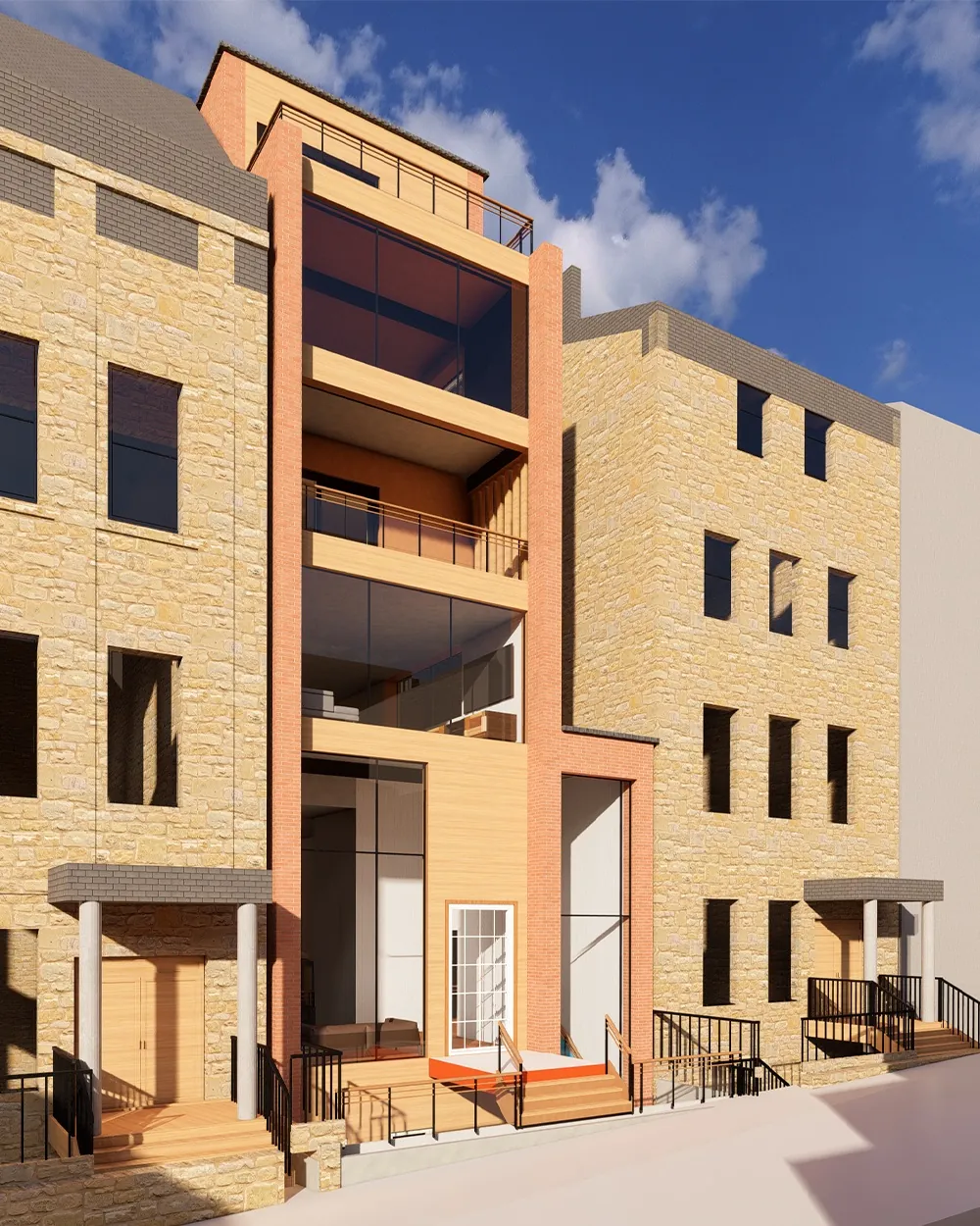 Art design studio and apartments university project